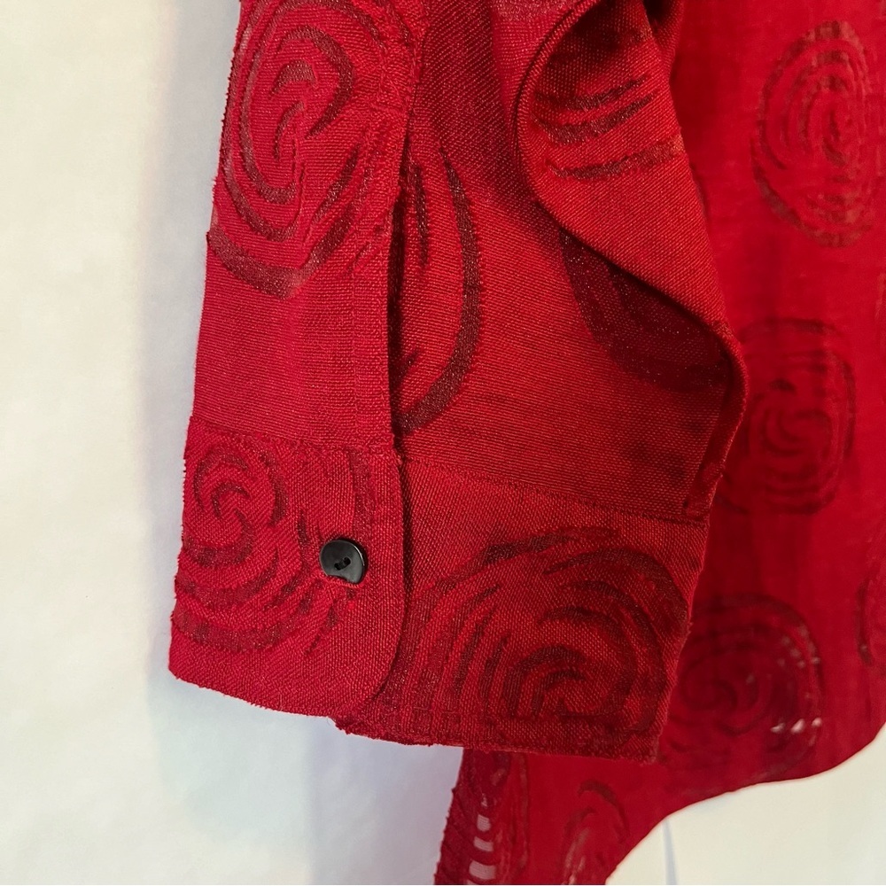 Chico Women’s Blouse with Sheer Swirl Pattern - Picture 7 of 11